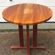 Table haute et ronde bois