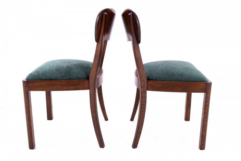 Set of Art Deco chairs, Poland, 1930s.