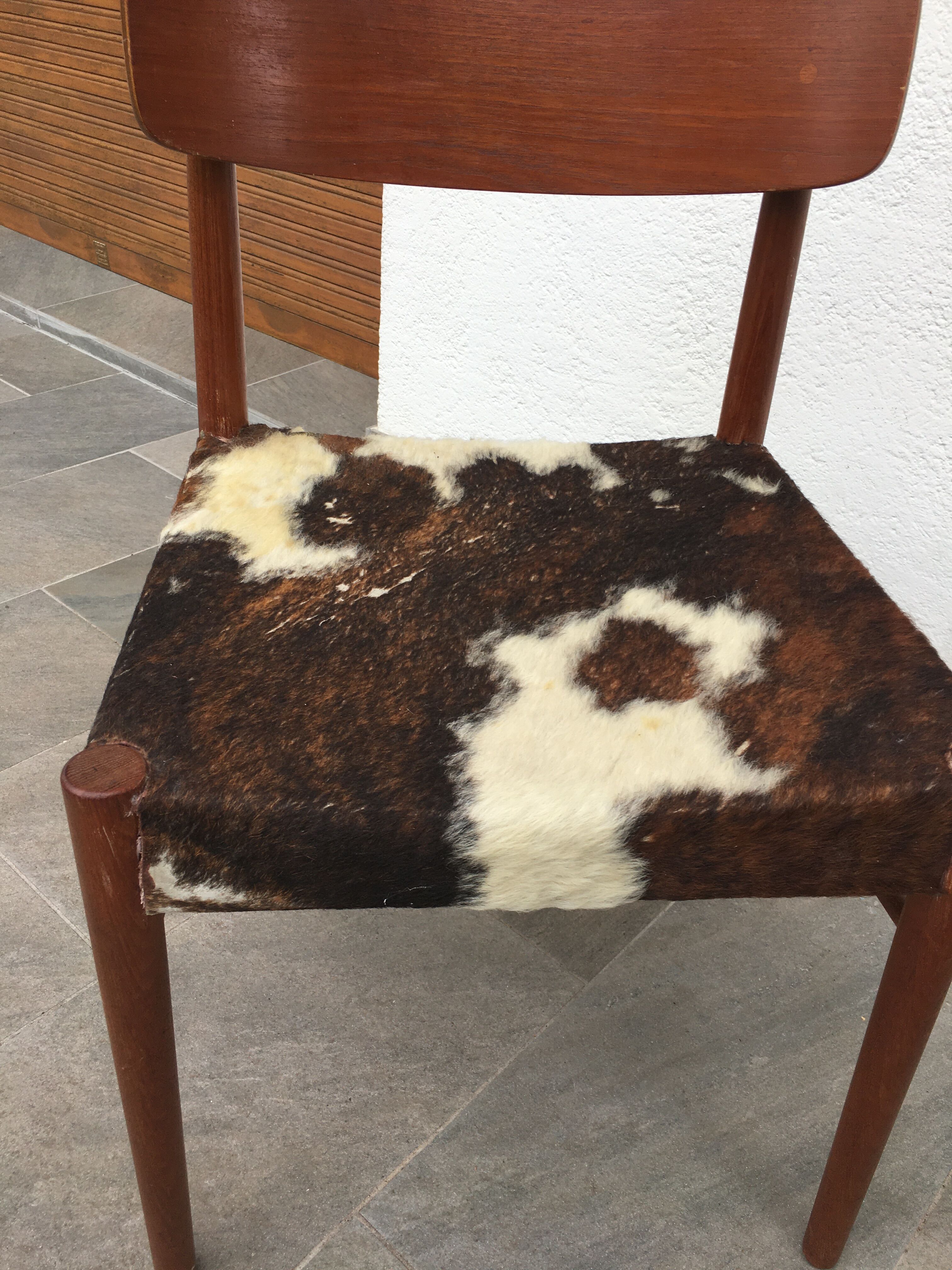 4 vintage Scandinavian cow chairs