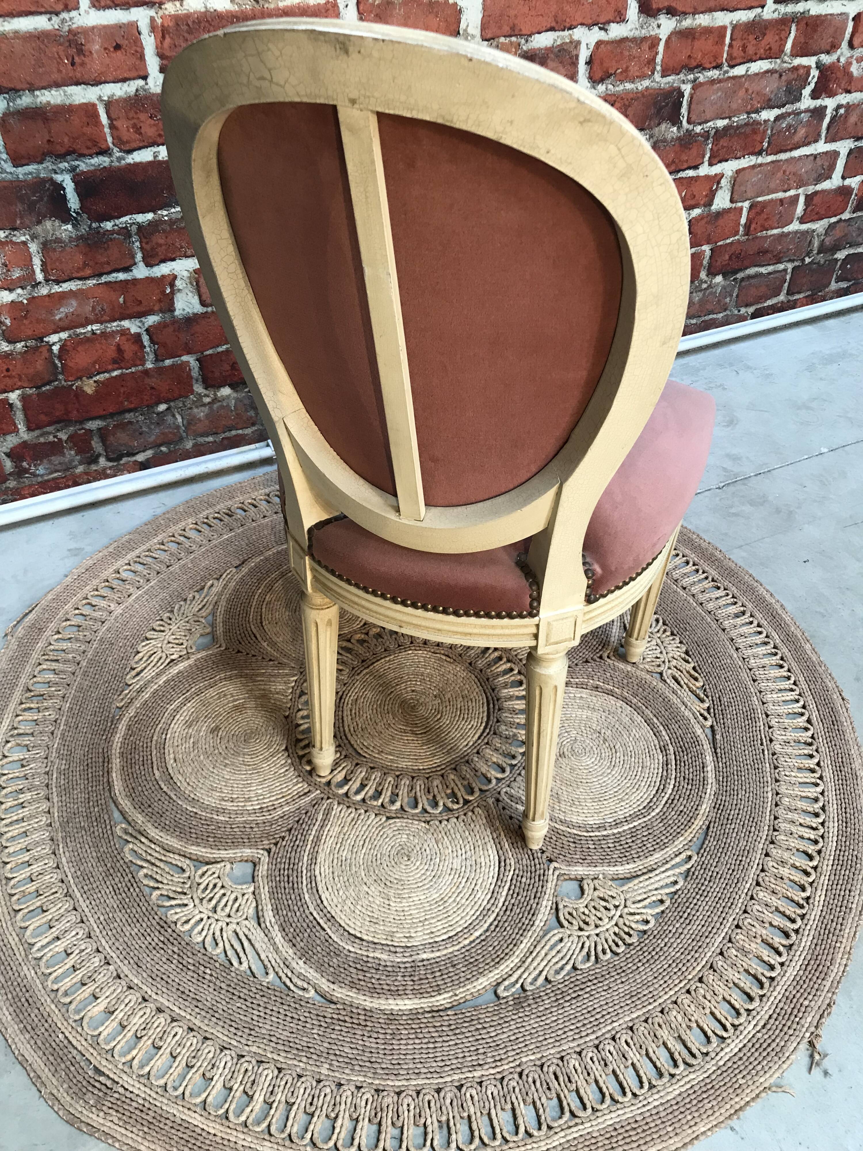 Pink medallion armchair