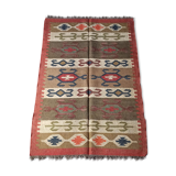 Kilim carpet in burlap and cotton - 120cm x 180cm