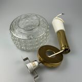 60s 70s VEB hanging lamp ceiling lamp bubble brass glass space age design