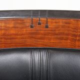 Fauteuil design Art Déco Schuitema de la série Decoforma en cuir noir
