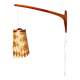 Swivel Arm Teak Wall Lamp With Pine Veneer Shade By Unknown Designer, Sweden 1960S