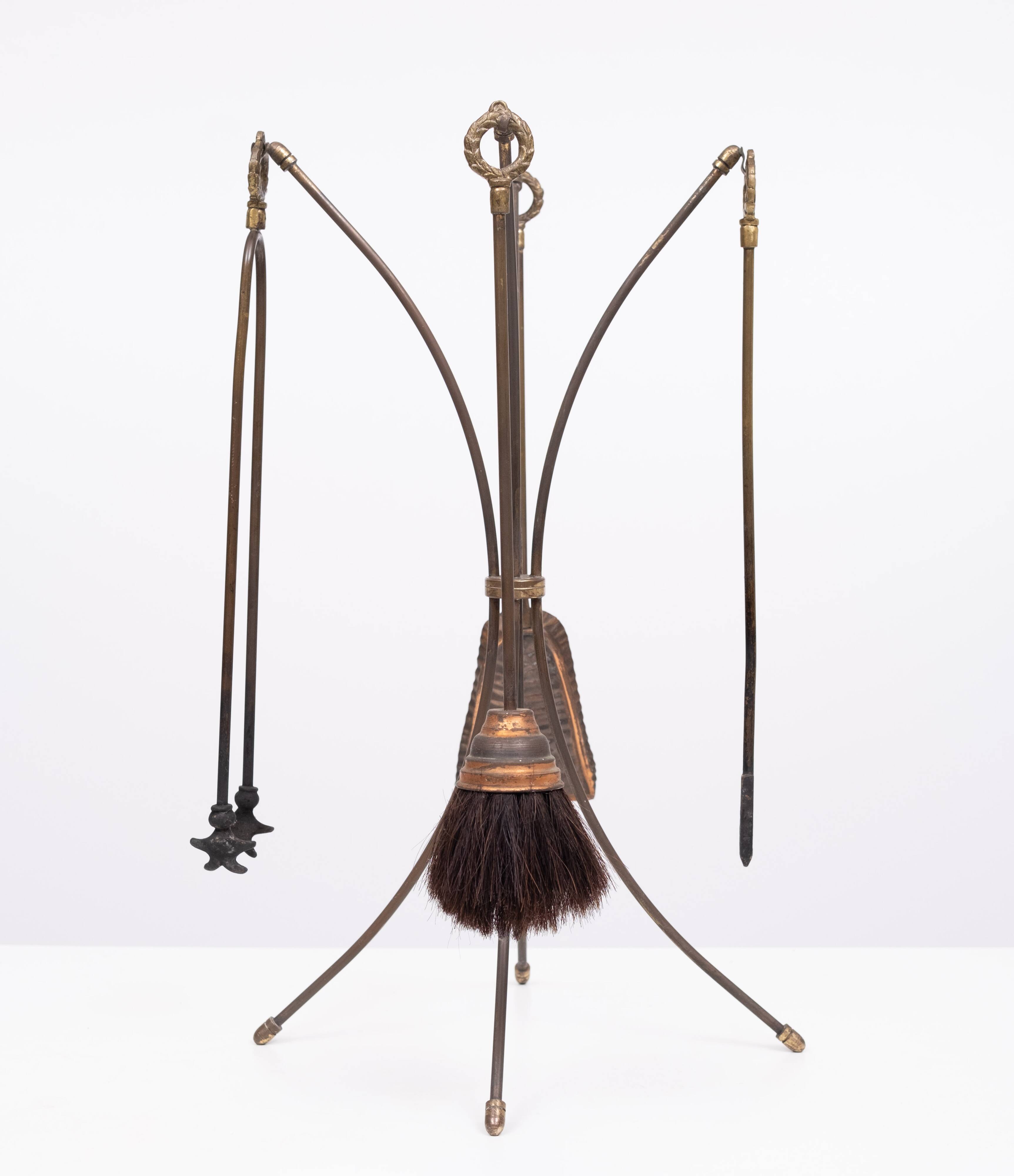Elegant Brass Fireplace set 1950s France