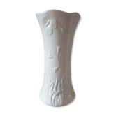 Vase blanc motif floral