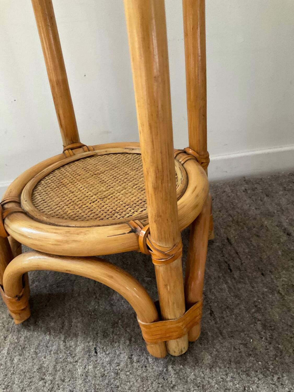 Vintage rattan seat from the 70s