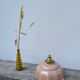 Opaline powder pink glass pendant light