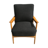 Fauteuil noir années 1960