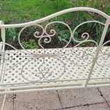 Wrought iron garden bench
