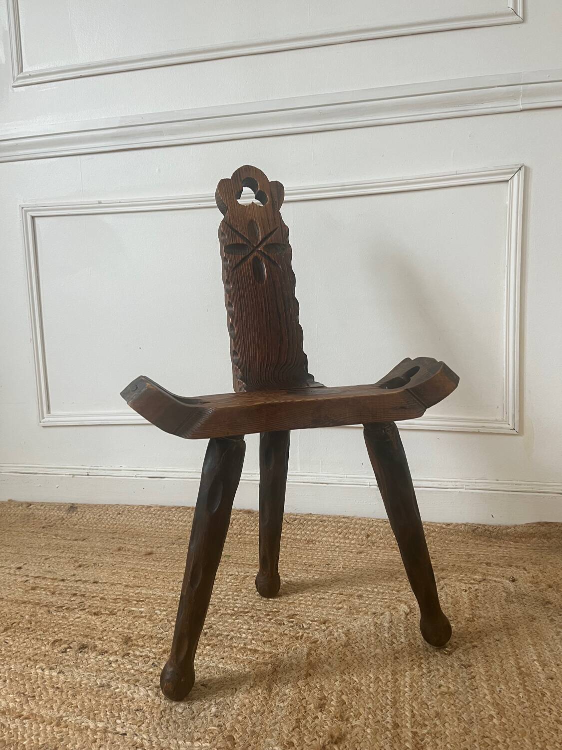 Brutalist tripod chair