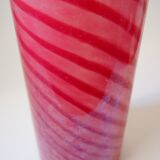 Vase en verre soufflé à spirales