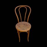 Bistro chair Horgen Glaris in curved wood and caning, Switzerland, circa 1900.