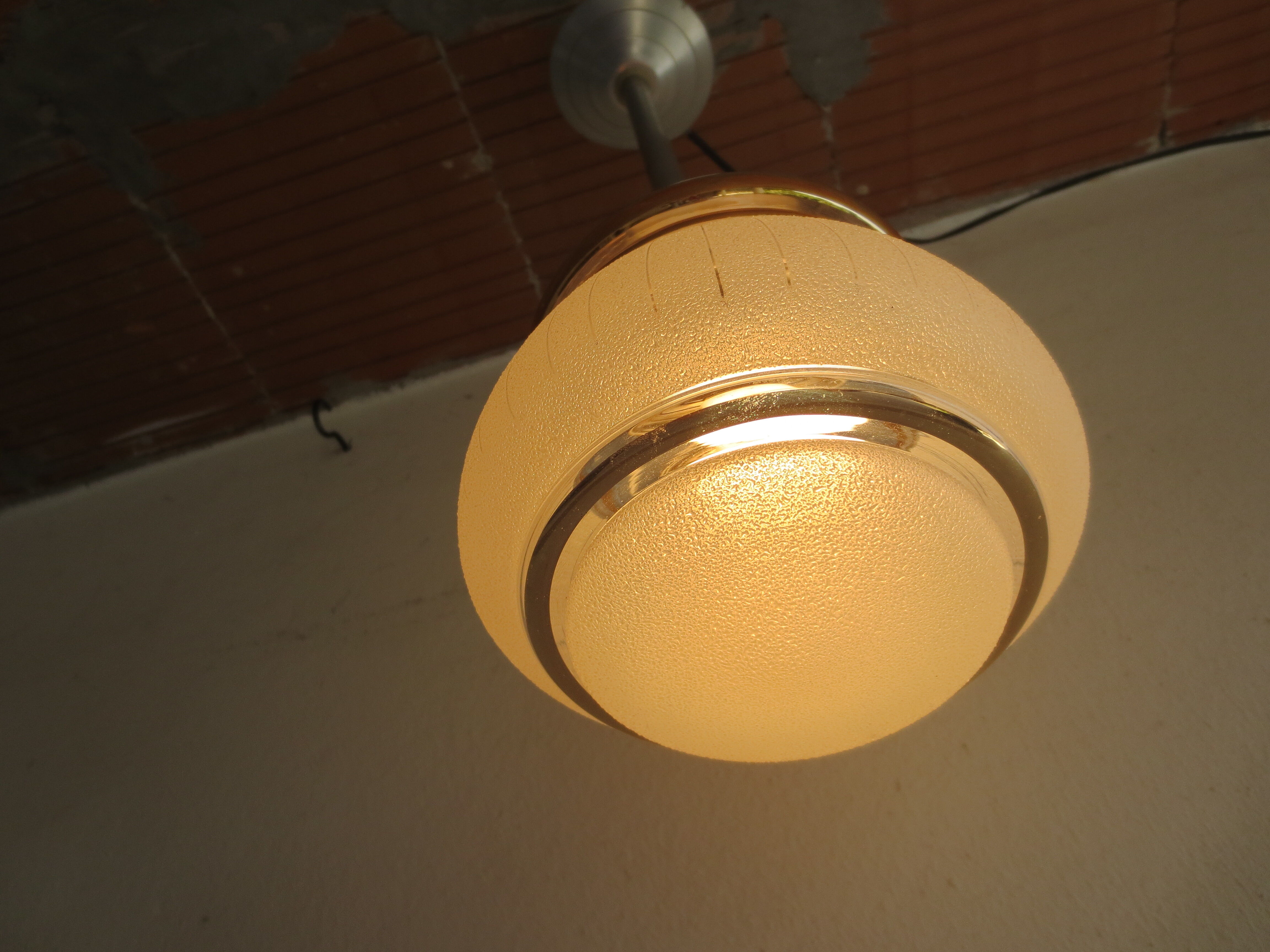 suspension vintage in frosted glass