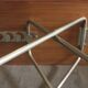 Danish teak and aluminium adjustable wine or side table, 1960s