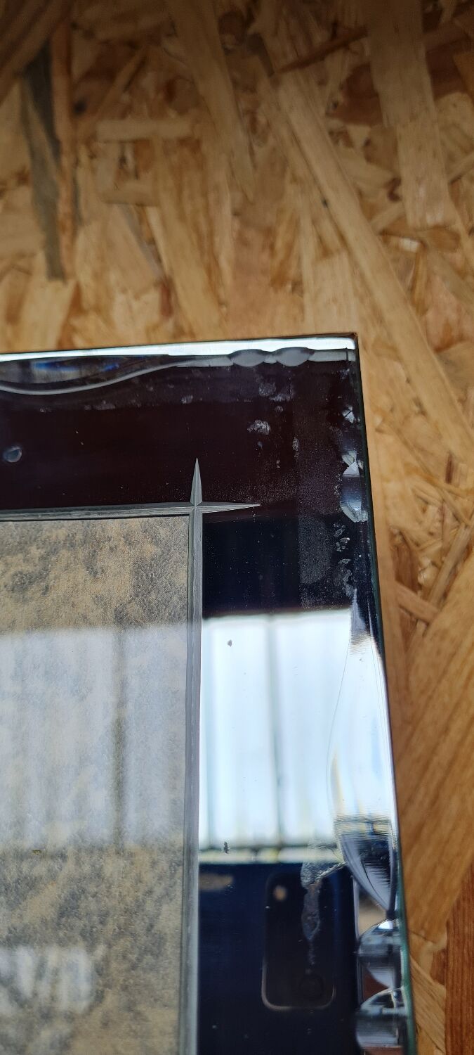 Beveled mirror photo frame