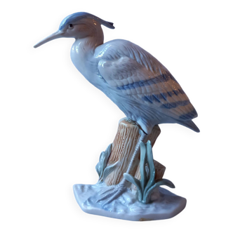 Ceramic heron figurine