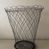 Old metal wastebasket