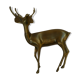 Cerf laiton animalier vintage 70s