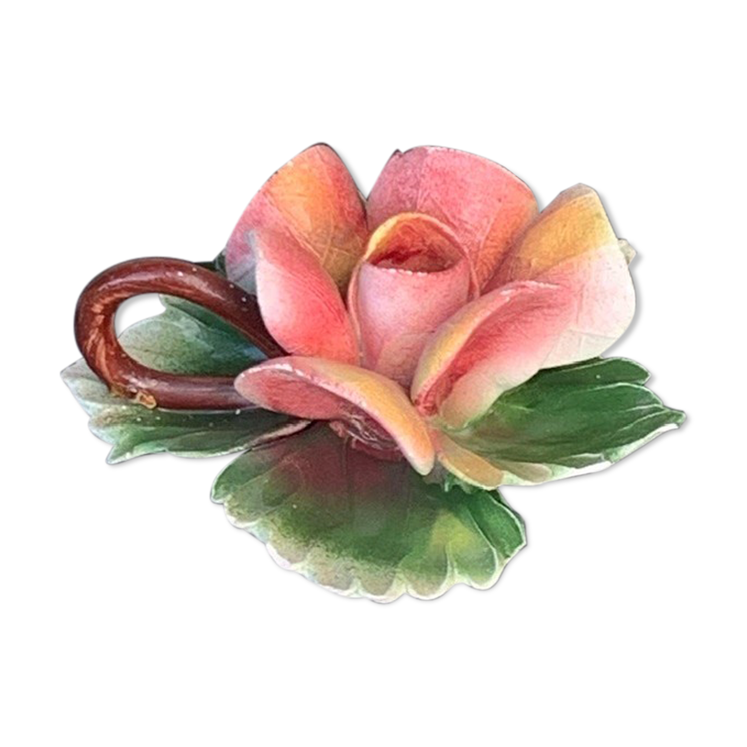 Slurry candle holder, biscuit, old flower