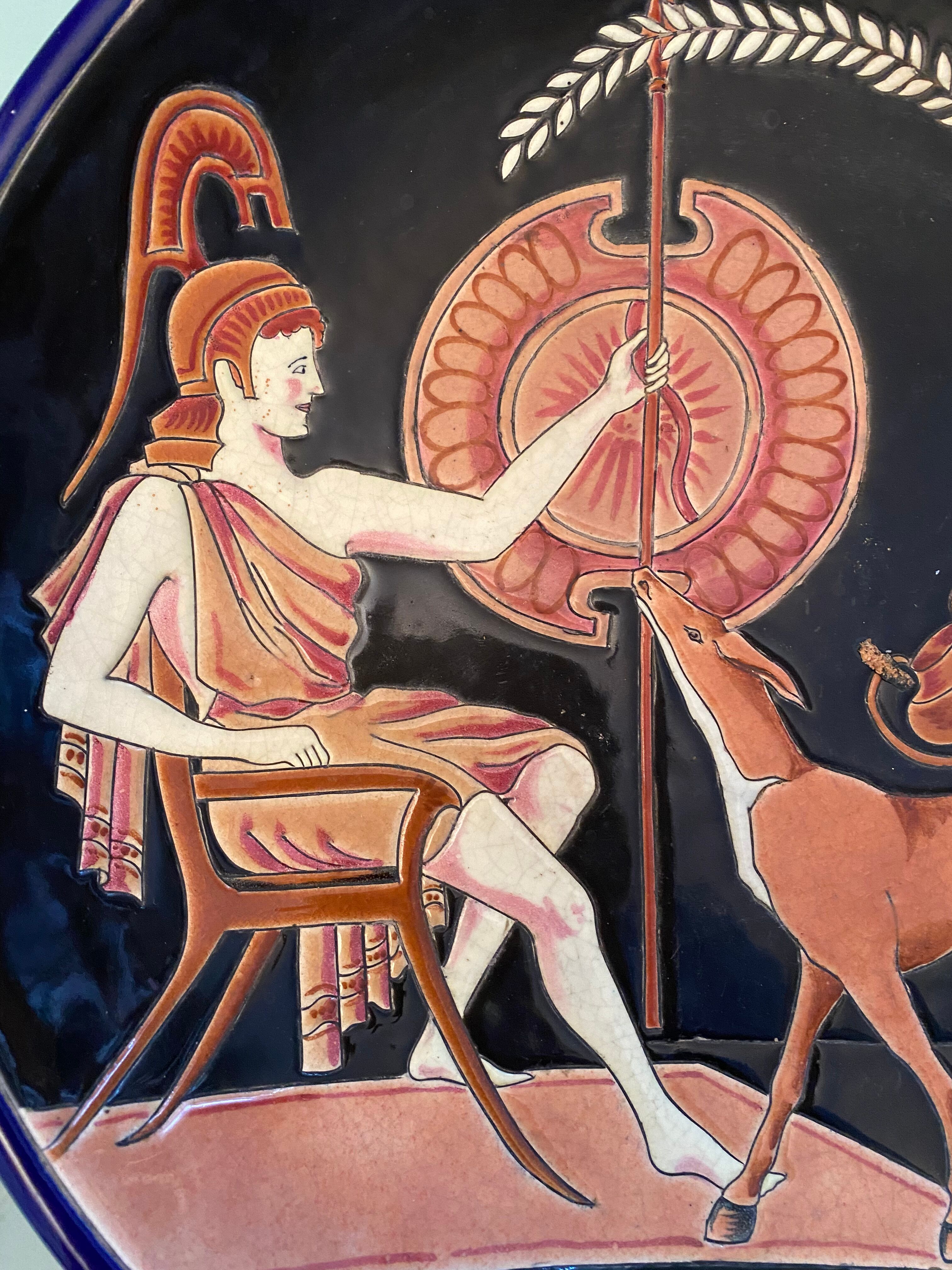 Longwy art deco dish by r rizzi