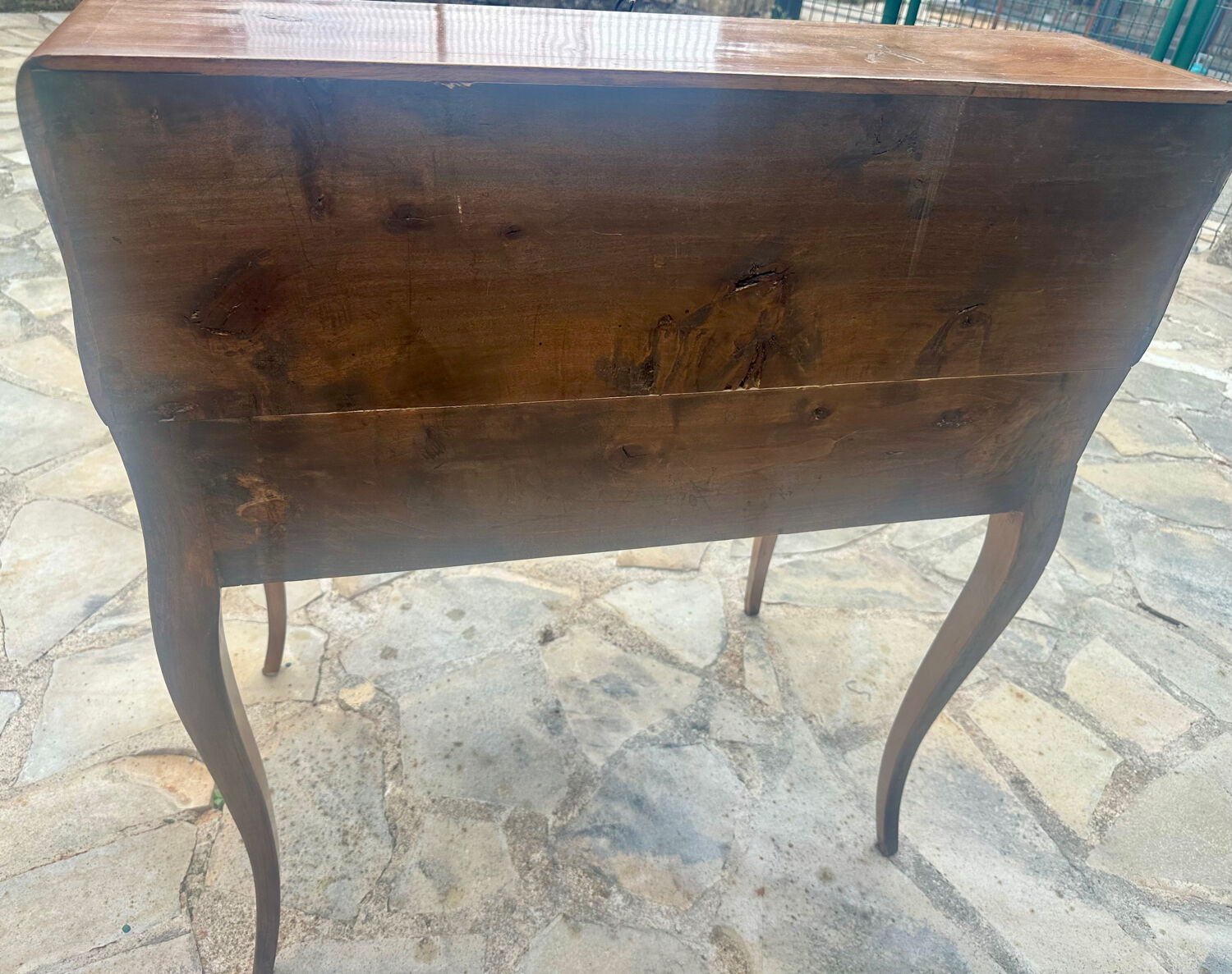 Louis XV style solid wood sloping desk.