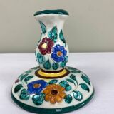 Decorated ceramic candle holder