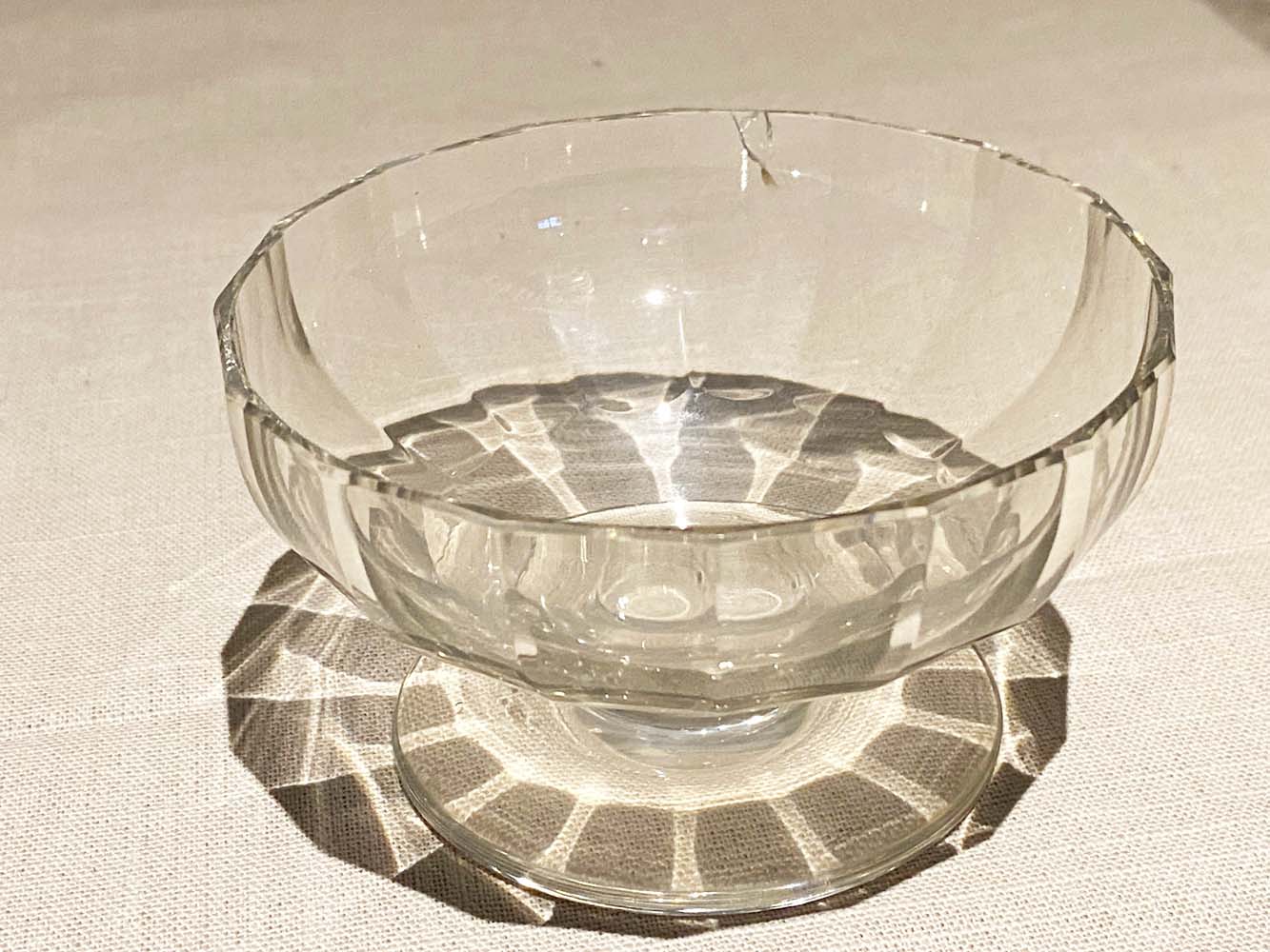 Service of 12 dessert cups, crystal