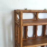 Rattan wall shelf