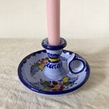Hand-painted ceramic thumbtack candle holder