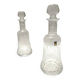 Pair of Transparent Crystal Decanter Bottles by Bleikristall, Germany