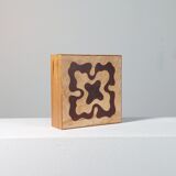 Handmade vintage wooden box with inlays