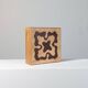Handmade vintage wooden box with inlays