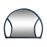 Bamboo mirror half circle 70/80s - 97x76cm
