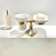 Art Deco soap dish and toothbrush holder