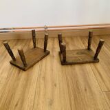 Pair of small rectangular stools