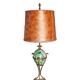 Lampe Néoclassique Bronze & Spath Fluor Signée Maison Charles