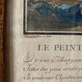 Chevallier, Le peintre amoureux de son modèle, gravure, XXème siècle