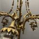 Italian Liberty Bronze Chandelier, 1940s