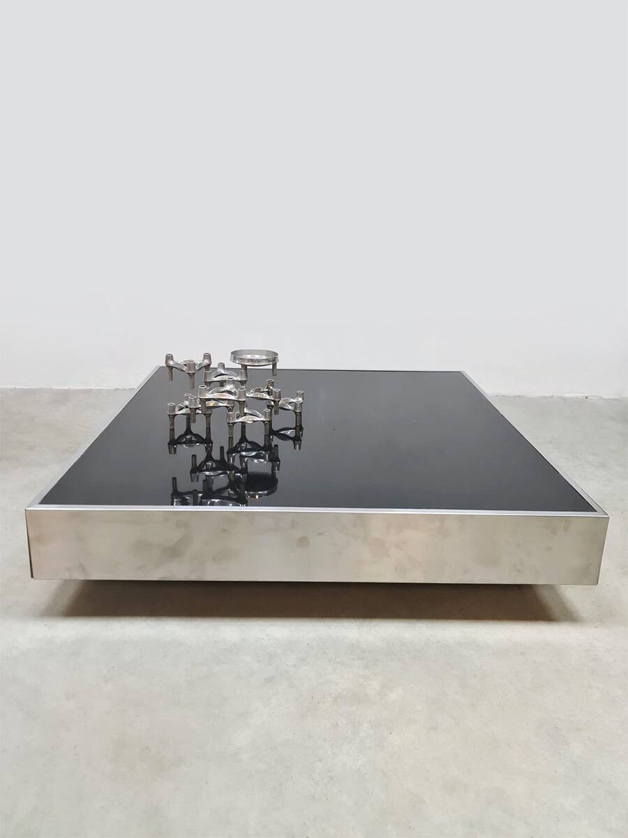 Table basse italienne vintage dans le goût de Willy Rizzo