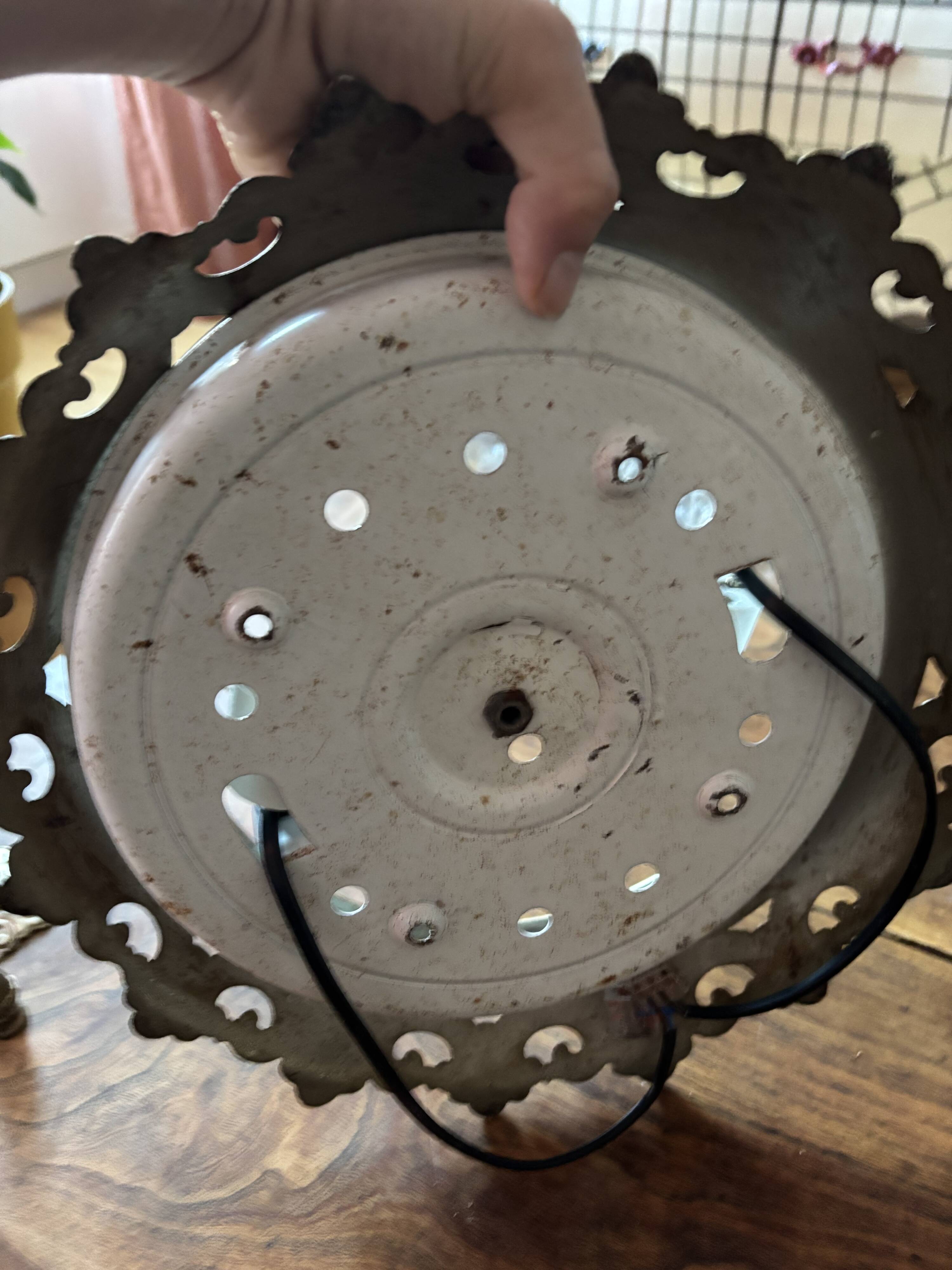 Gold ceiling light with chiseled glass globe