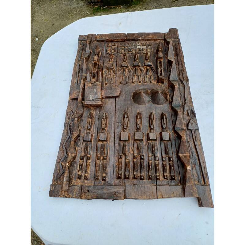 Senufo wooden African door, Ivory Coast