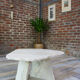 Brutalist design marble coffee table