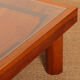 Square coffee table, handcrafted marquetry, 1985