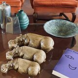 Mid-century Set of 3 ceramic hippos, Zaccagnini Italy 1950s