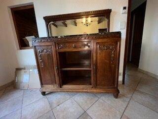 Art Deco dining room furniture in walnut