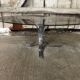 Old coffee table design chrome foot curved