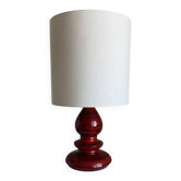 Vintage Modernist Handmade Red Fat Lava Ceramic German Pendant Lamp