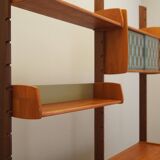 Teak system bookcase, Norwegian design, 1960s, production: Blindheim Mobelf