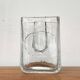 Postmodern glass block vase by Rosenthal, 1980s.